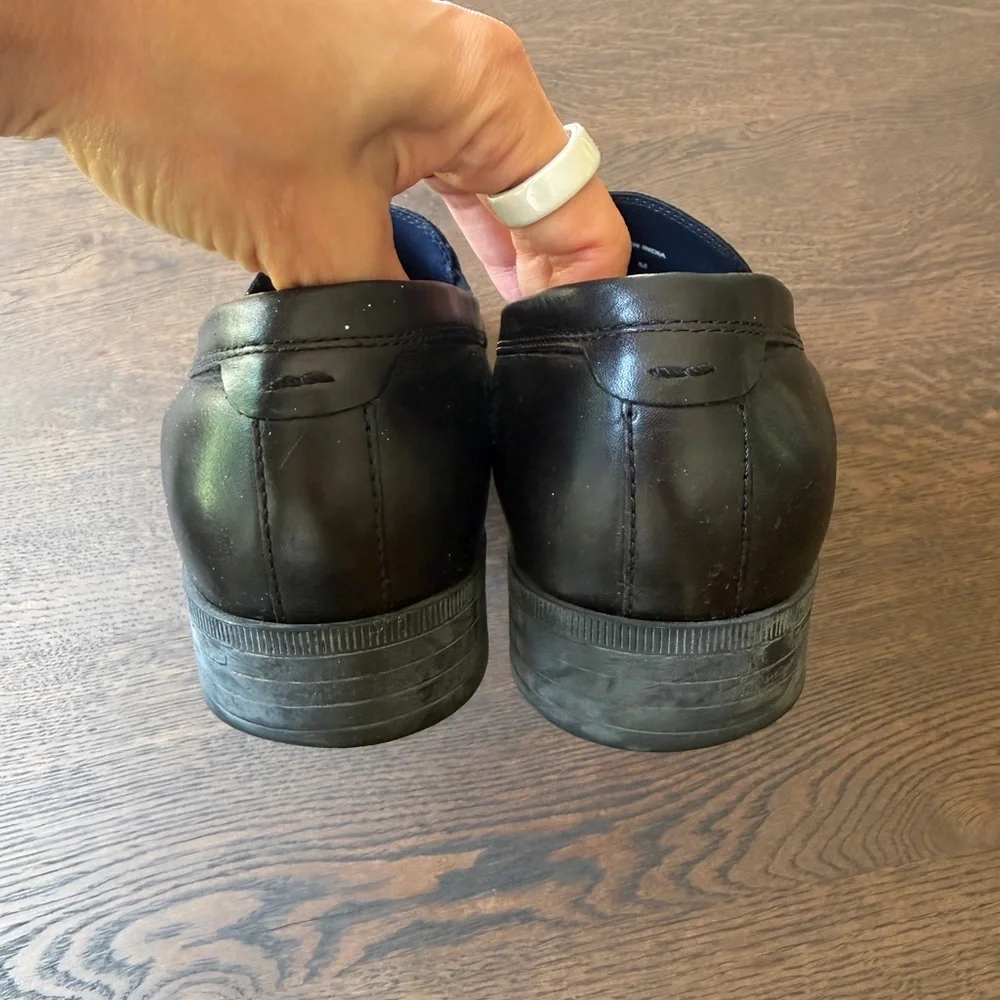 Cole Haan Black Leather Slip-On Loafers - Men's